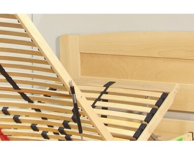 Postel z masivu s úložným prostorem Justina, 90x200, masiv buk Postel z masivu s úložným prostorem Justina, 90x200, masiv buk