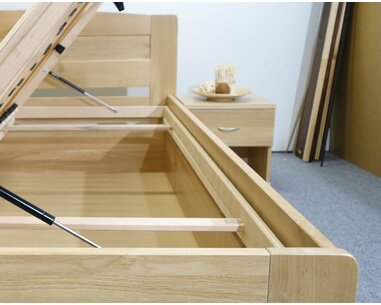 Postel jednolůžko s úložným prostorem Justina, masiv dub, 120x200 Postel jednolůžko s úložným prostorem Justina, masiv dub, 120x200