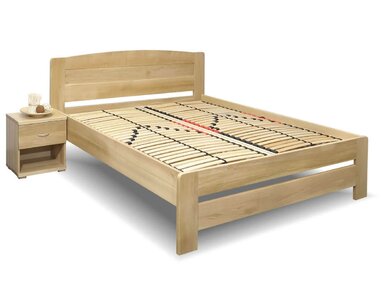 Dřevěná postel jednolůžko Justina, masiv dub,140x200 Dřevěná postel jednolůžko Justina, masiv dub,140x200