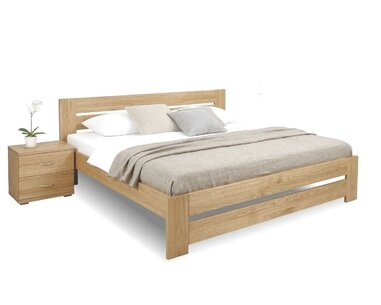 Dřevěná postel dvoulůžko Justina, masiv dub Dřevěná postel dvoulůžko Justina, masiv dub