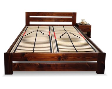 Dřevěná postel s rošty Berni, 160x200, 180x200, masiv smrk Dřevěná postel s rošty Berni, 160x200, 180x200, masiv smrk