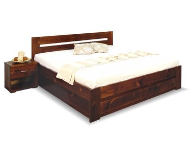 Postel z masivu s úložným prostorem Berni, 160x200, 180x200, masiv smrk Postel z masivu s úložným prostorem Berni, 160x200, 180x200, masiv smrk