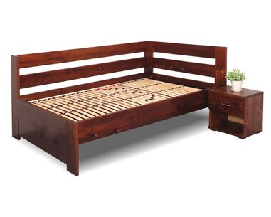 Zvýšená postel z masivu Valentin, 120x200 cm - Pravá Zvýšená postel z masivu Valentin, 120x200 cm - Pravá