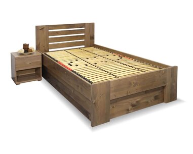 Zvýšená postel s úložným prostorem ROSA, masiv smrk, 120x200 Zvýšená postel s úložným prostorem ROSA, masiv smrk, 120x200