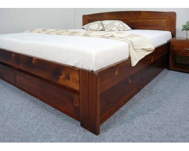 Postel z masivu s úložným prostorem Justina, 160x200, 180x200, masiv smrk Postel z masivu s úložným prostorem Justina, 160x200, 180x200, masiv smrk