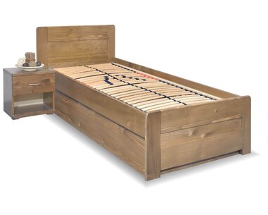 Postel s úložným prostorem Mark, 80x200, 90x200, masiv smrk Postel s úložným prostorem Mark, 80x200, 90x200, masiv smrk