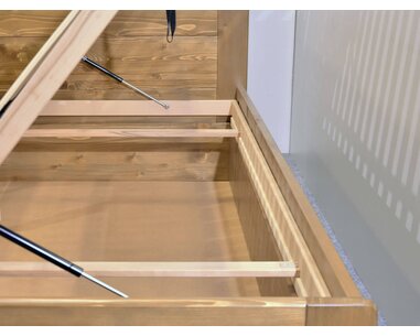 Postel s úložným prostorem Mark, 80x200, 90x200, masiv smrk Postel s úložným prostorem Mark, 80x200, 90x200, masiv smrk