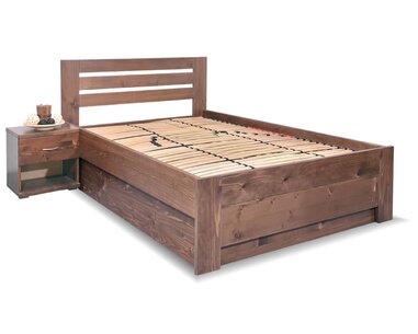 Zvýšená postel s úložným prostorem Rita, 120x200, masiv smrk Zvýšená postel s úložným prostorem Rita, 120x200, masiv smrk