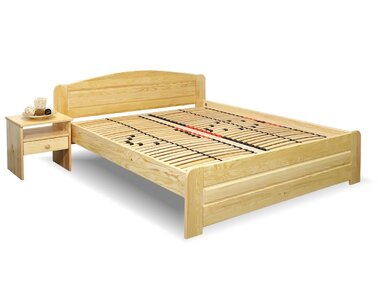 Dřevěná postel dvoulůžko LADA, masiv borovice Dřevěná postel dvoulůžko LADA, masiv borovice