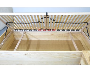 Dřevěná postel s úložným prostorem Hanka, masiv borovice Dřevěná postel s úložným prostorem Hanka, masiv borovice