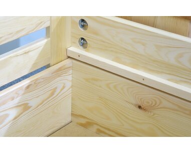 Dřevěná postel Hanka, s úložným prostorem, masiv borovice Dřevěná postel Hanka, s úložným prostorem, masiv borovice