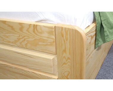 Dřevěná postel jednolůžko LADA, 120x200, masiv borovice Dřevěná postel jednolůžko LADA, 120x200, masiv borovice