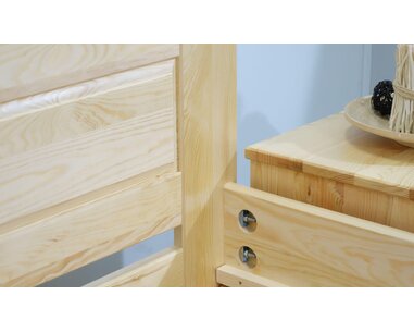 Dřevěná postel jednolůžko LADA, 120x200, masiv borovice Dřevěná postel jednolůžko LADA, 120x200, masiv borovice