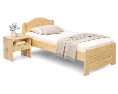 Postel jednolůžko LADA, 90x210, masiv borovice - pohled č. 1
