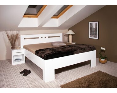 Manželská postel z masivu VAREZZA 1 senior 160x200, 180x200, masiv buk¨, bílá Manželská postel z masivu VAREZZA 1 senior 160x200, 180x200, masiv buk¨, bílá