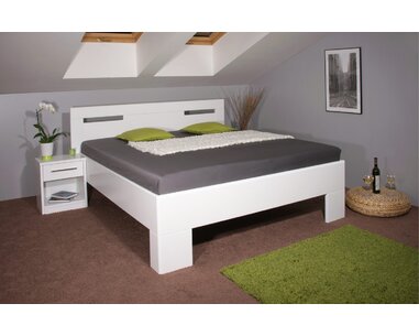 Manželská postel z masivu VAREZZA 5 senior 160x200, 180x200, masiv buk, bílá Manželská postel z masivu VAREZZA 5 senior 160x200, 180x200, masiv buk, bílá