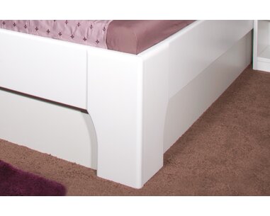 Manželská postel s úložným prostorem OLYMPIA 1. senior 160x200, 180x200, masiv buk, bílá Manželská postel s úložným prostorem OLYMPIA 1. senior 160x200, 180x200, masiv buk, bílá