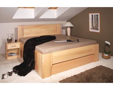 Manželská postel s úložným prostorem OLYMPIA 2. senior 160x200, 180x200, masiv buk Manželská postel s úložným prostorem OLYMPIA 2. senior 160x200, 180x200, masiv buk