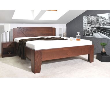 Dřevěná postel z masivu Kleopatra 1, 160x200, 180x200, masiv buk Dřevěná postel z masivu Kleopatra 1, 160x200, 180x200, masiv buk