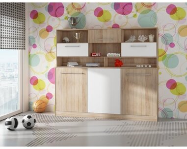 Sklápěcí postel ve skříni s nádstavcem Kity Sklápěcí postel ve skříni s nádstavcem Kity