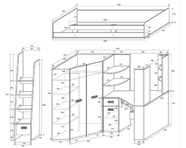 Multifunkční postel Kity, lamino dub sonoma-fialová Multifunkční postel Kity, lamino dub sonoma-fialová