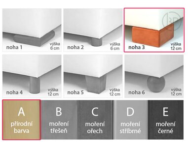 Nohy 3-A boxspring Veneto Nohy 3-A boxspring Veneto