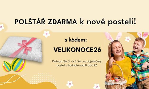 Oslavte s námi Velikonoce – k nové posteli získáte dárek zdarma! Oslavte s námi Velikonoce – k nové posteli získáte dárek zdarma!