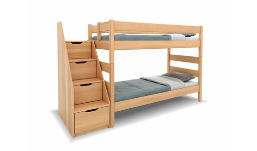 Patrové postele z buku Patrové postele z buku