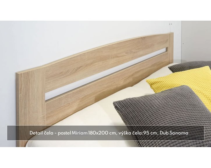 Detail čela postele Miriam Detail čela postele Miriam