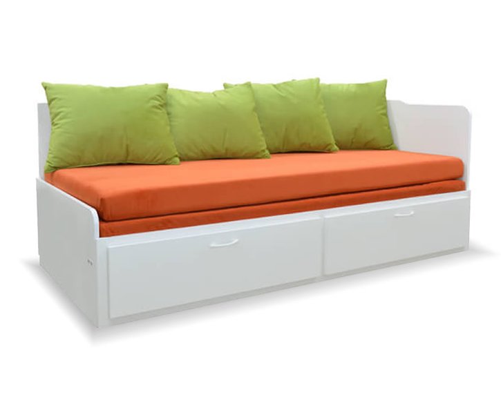 Rozkládací postel MINDES 90 pravá - levá, bílá Rozkládací postel MINDES 90 pravá - levá, bílá