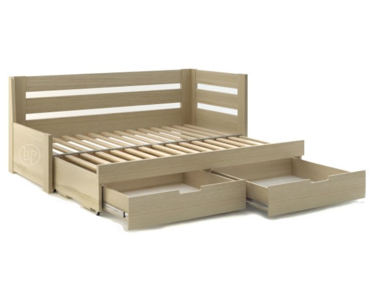 Rozkládací postel s úložným prostorem FLEXI A, pravá, lamino Rozkládací postel s úložným prostorem FLEXI A, pravá, lamino