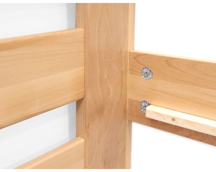 Rohová dřevěná postel MIVA, 140x200, masiv buk Rohová dřevěná postel MIVA, 140x200, masiv buk