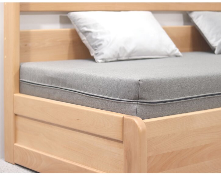 Rozkládací postel s úložným prostorem FLEXO - bez čel, masiv buk Rozkládací postel s úložným prostorem FLEXO - bez čel, masiv buk