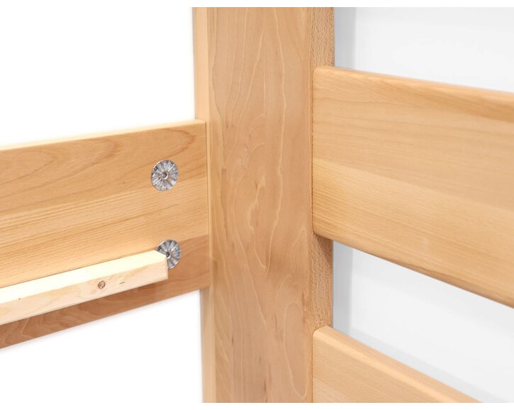 Zvýšená postel jednolůžko MIVA s bočním čelem 120x200, masiv buk Zvýšená postel jednolůžko MIVA s bočním čelem 120x200, masiv buk