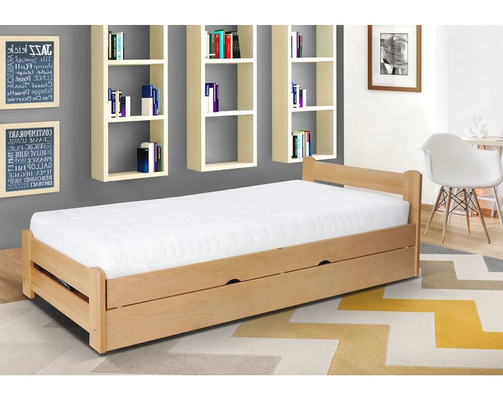 Postel s vyklápěcím roštem Relaxin 90x200, masiv buk Postel s vyklápěcím roštem Relaxin 90x200, masiv buk