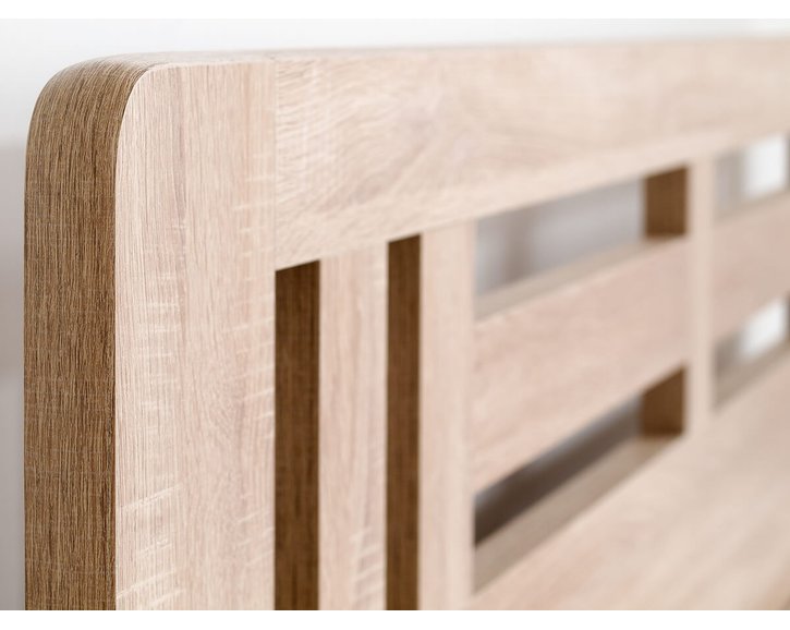 Manželská postel dvoulůžko Ella Moon-oblá, lamino, 160x200, 180x200 cm Manželská postel dvoulůžko Ella Moon-oblá, lamino, 160x200, 180x200 cm