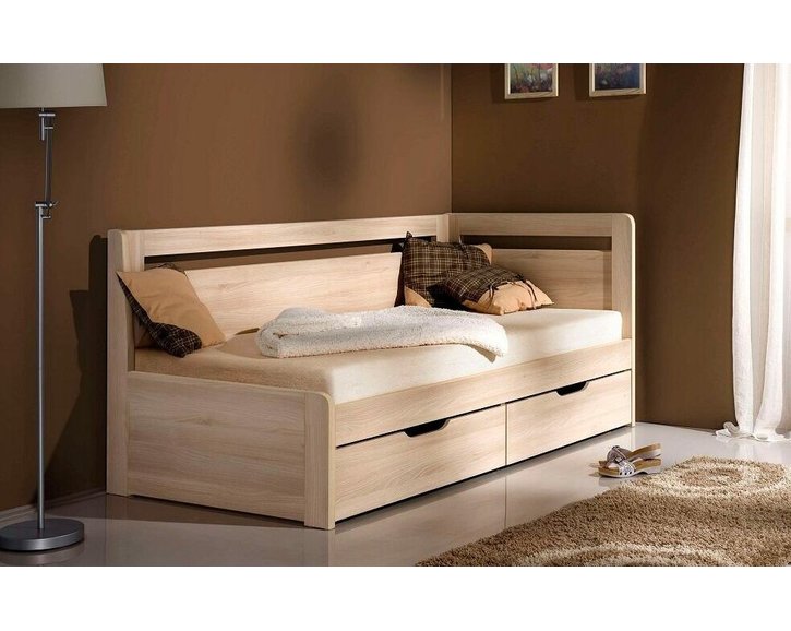 Rozkládací postel s úložným prostorem TANDEM KLASIK pravá - oblá Rozkládací postel s úložným prostorem TANDEM KLASIK pravá - oblá