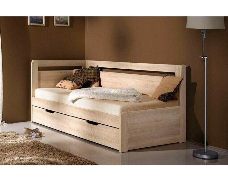 Rozkládací postel s úložným prostorem TANDEM KLASIK levá - oblá Rozkládací postel s úložným prostorem TANDEM KLASIK levá - oblá