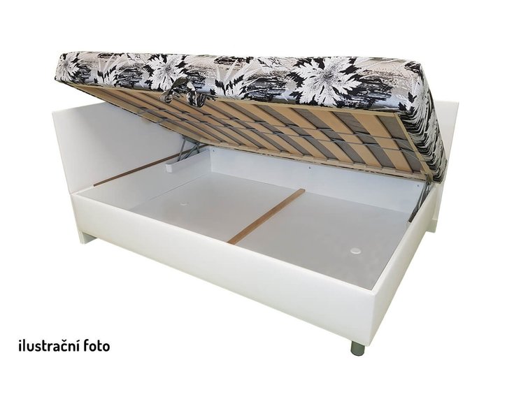 Čalouněná postel s úložným prostorem Sára, 110x200 cm Čalouněná postel s úložným prostorem Sára, 110x200 cm