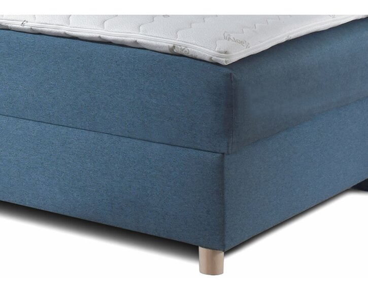 Postel boxspring s úložným prostorem NOVO, 90x200, krémově šedá - pohled č. 4