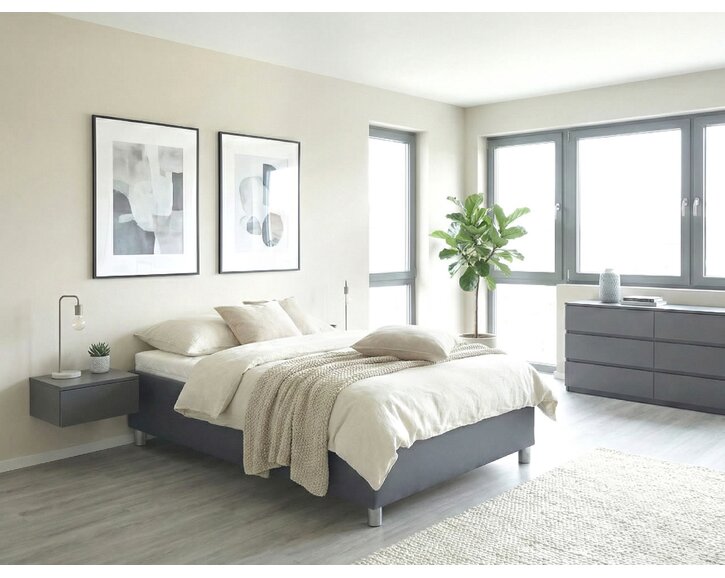 Zvýšená válenda s úložným prostorem Roneta, 120x200, tmavě šedá Zvýšená válenda s úložným prostorem Roneta, 120x200, tmavě šedá