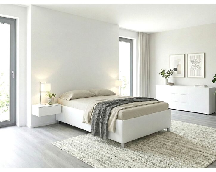 Zvýšená válenda s úložným prostorem Roneta, 120x200, bílá Zvýšená válenda s úložným prostorem Roneta, 120x200, bílá