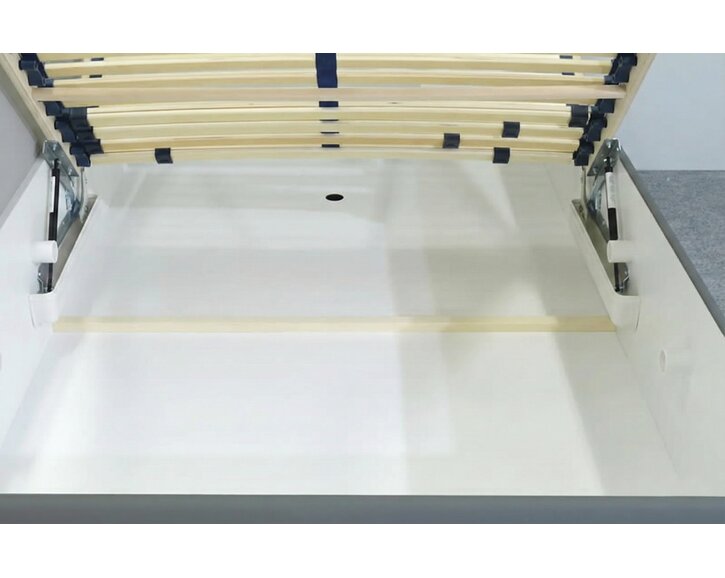 Zvýšená čalouněná postel s úložným prostorem Lyoneta, 90x200, hnědošedá Zvýšená čalouněná postel s úložným prostorem Lyoneta, 90x200, hnědošedá