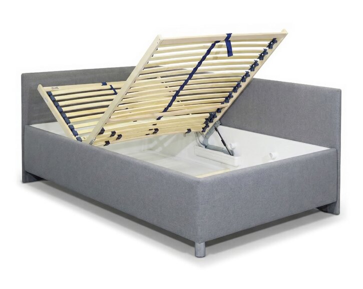 Zvýšená čaluná postel s úložným prostorem Ryana, 120x200 Zvýšená čaluná postel s úložným prostorem Ryana, 120x200