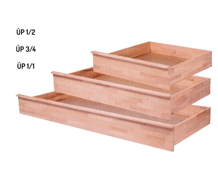 Úložný prostor 1/2, masiv buk, 20 cm Úložný prostor 1/2, masiv buk, 20 cm