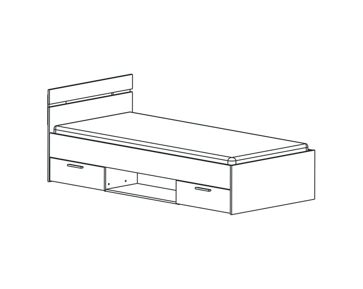 Zvýšená  postel s úložným prostorem Michigan 90x200, lamino Zvýšená  postel s úložným prostorem Michigan 90x200, lamino