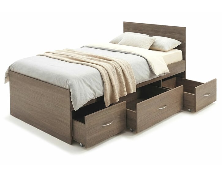 Vyvýšená postel s úložným prostorem DELTA, 90x200cm Vyvýšená postel s úložným prostorem DELTA, 90x200cm