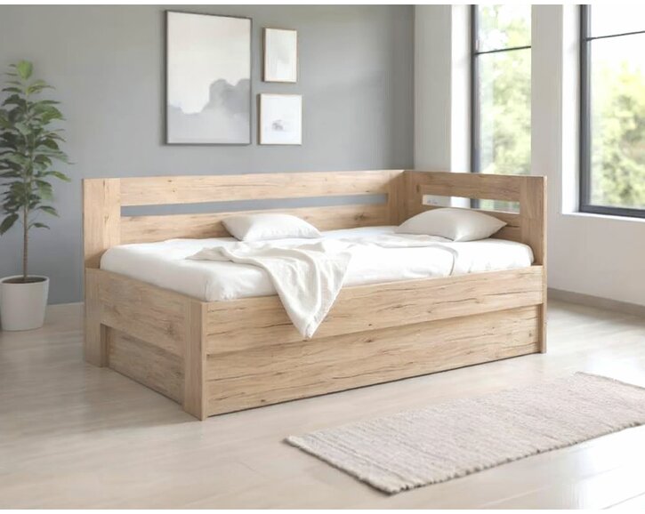 Rohová zvýšená postel s úložným prostorem Erika, 90x200cm - Pravá Rohová zvýšená postel s úložným prostorem Erika, 90x200cm - Pravá