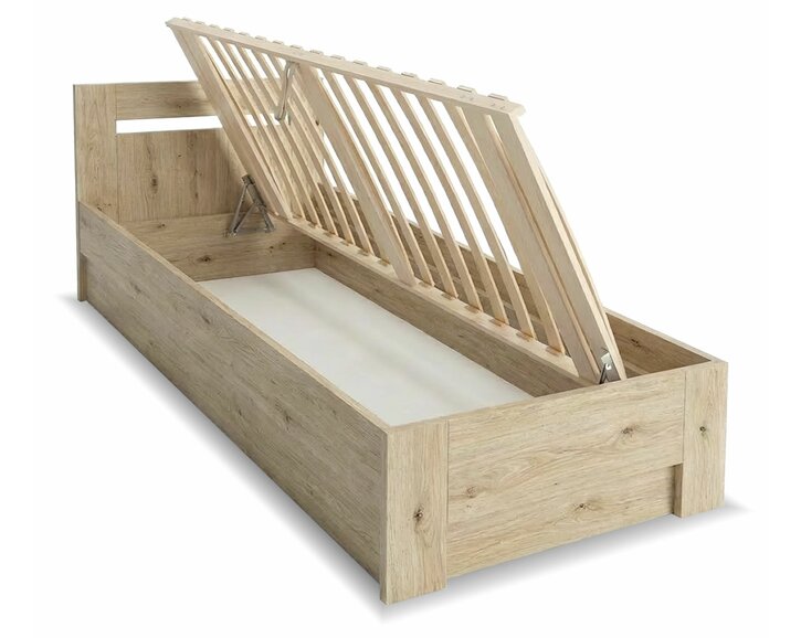 Postel jednolůžko s úložným prostorem LINDA, boční výklop Postel jednolůžko s úložným prostorem LINDA, boční výklop