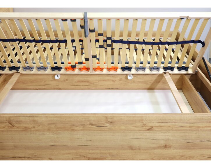 Manželská postel s úložným prostorem a rošty LISA, 160x220cm Manželská postel s úložným prostorem a rošty LISA, 160x220cm